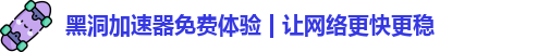 黑洞加速器免费体验 | 让网络更快更稳